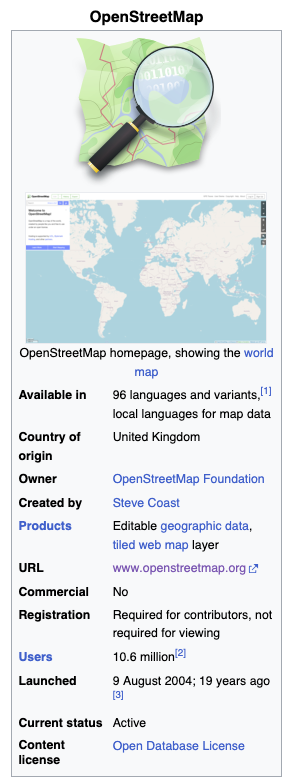 Maps based on OpenStreetMap